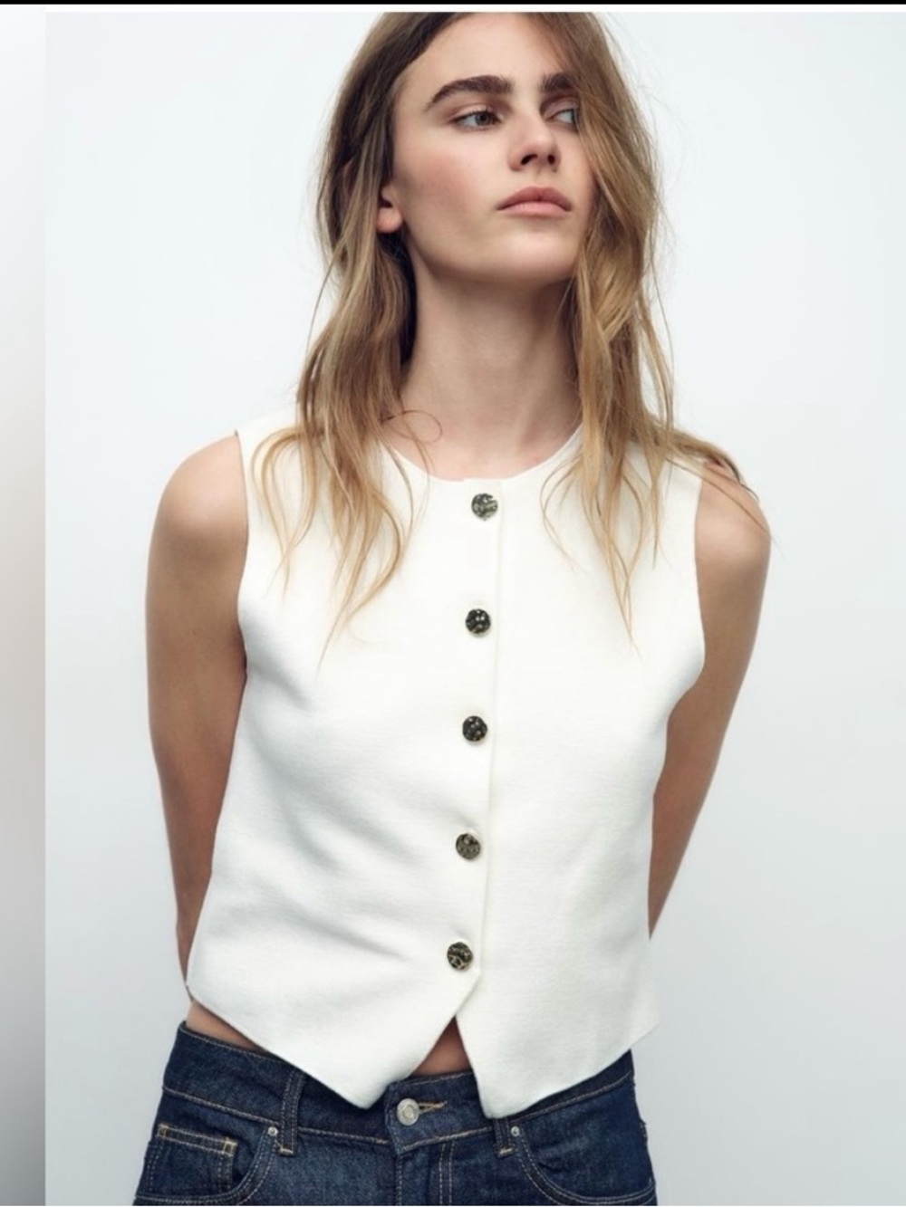 ZARA STRETCH KNIT VEST TOP